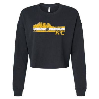 Kansas City Retro Vintage Classic Missouri Gift Kc Cropped Pullover Crew