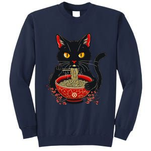 Kawaii Cat Ramen Noodles Funny Anime Gift Tall Sweatshirt