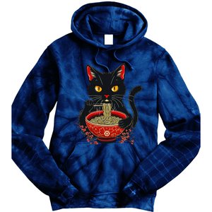 Kawaii Cat Ramen Noodles Funny Anime Gift Tie Dye Hoodie