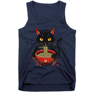 Kawaii Cat Ramen Noodles Funny Anime Gift Tank Top