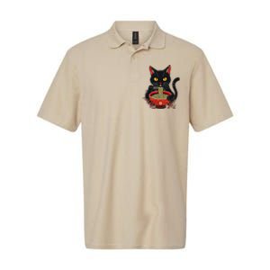 Kawaii Cat Ramen Noodles Funny Anime Gift Softstyle Adult Sport Polo