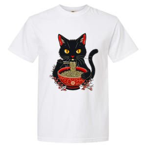 Kawaii Cat Ramen Noodles Funny Anime Gift Garment-Dyed Heavyweight T-Shirt