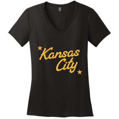 Kansas City Retro Apparel Kc Women's V-Neck T-Shirt