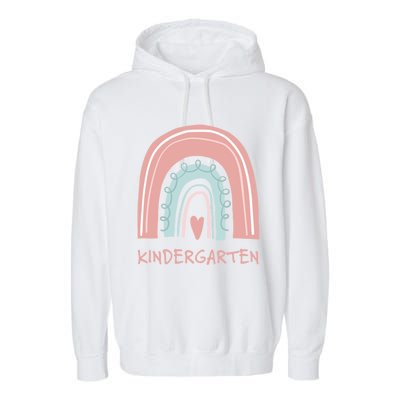 Kindergarten Cute Rainbow Kindergarten Teacher Appreciation Gift Garment-Dyed Fleece Hoodie