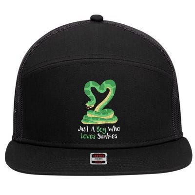 Kids Cute Snake | Boa Constrictor 7 Panel Mesh Trucker Snapback Hat