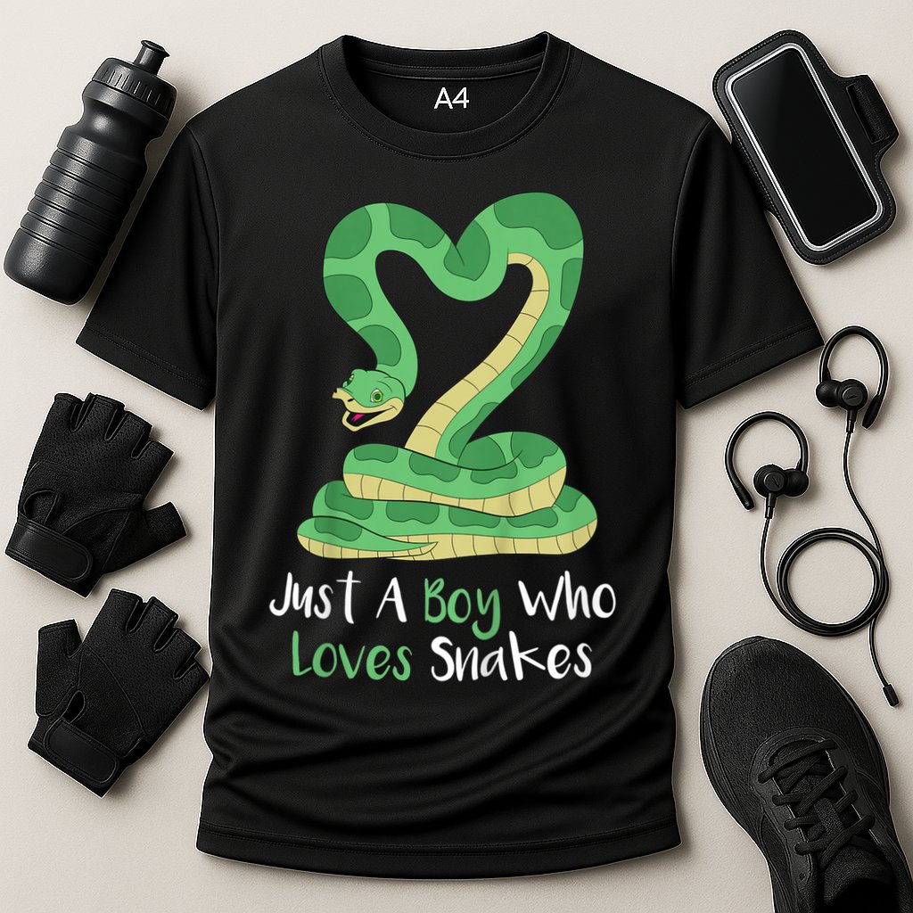 Kids Cute Snake | Boa Constrictor Cooling Performance Crew T-Shirt