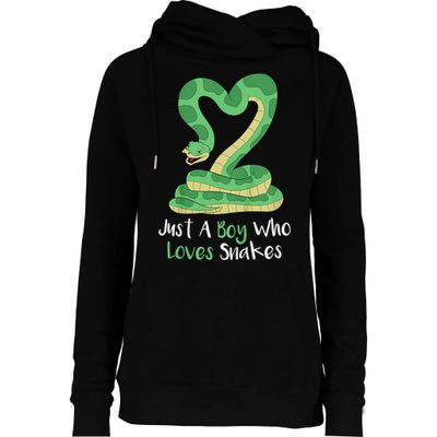 Kids Cute Snake | Boa Constrictor Womens Funnel Neck Pullover Hood