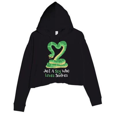 Kids Cute Snake | Boa Constrictor Crop Fleece Hoodie