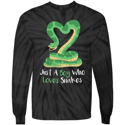 Kids Cute Snake | Boa Constrictor Tie-Dye Long Sleeve Shirt