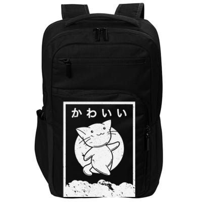 Kawaii Cat Shirt. Retro Style Anime Impact Tech Backpack