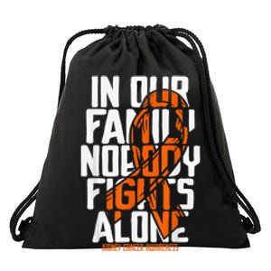 Kidney Cancer Support Family Kidney Cancer Awareness Drawstring Bag