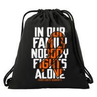 Kidney Cancer Support Family Kidney Cancer Awareness Drawstring Bag