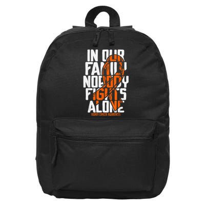 Kidney Cancer Support Family Kidney Cancer Awareness 16 in Basic Backpack