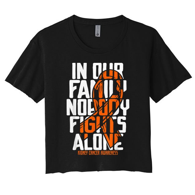 Kidney Cancer Support Family Kidney Cancer Awareness Crop Top