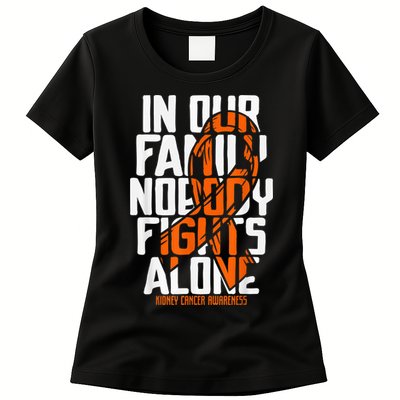 Kidney Cancer Support Family Kidney Cancer Awareness Womens T-Shirt