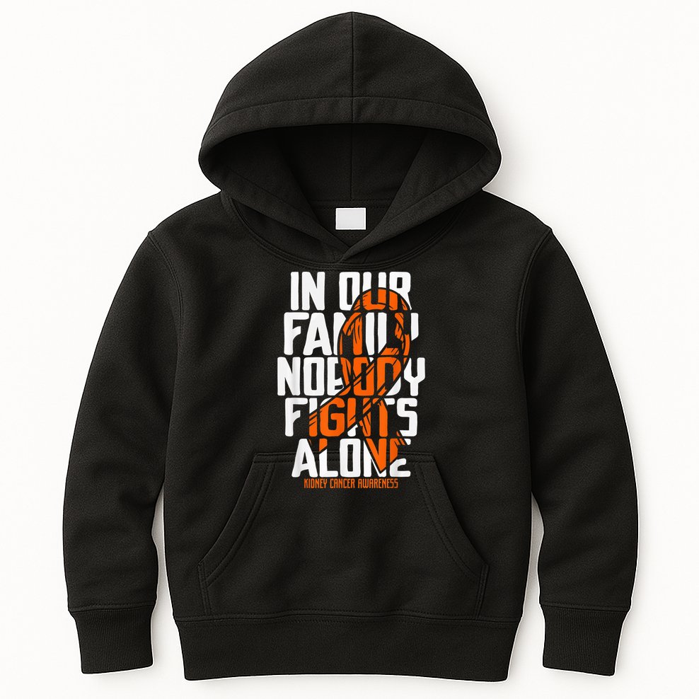 Kidney Cancer Support Family Kidney Cancer Awareness Kids Hoodie