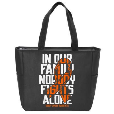 Kidney Cancer Support Family Kidney Cancer Awareness Zip Tote Bag