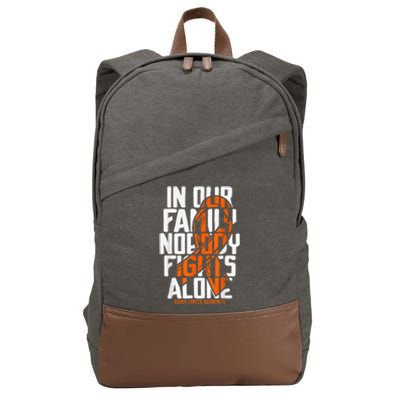 Kidney Cancer Support Family Kidney Cancer Awareness Cotton Canvas Backpack