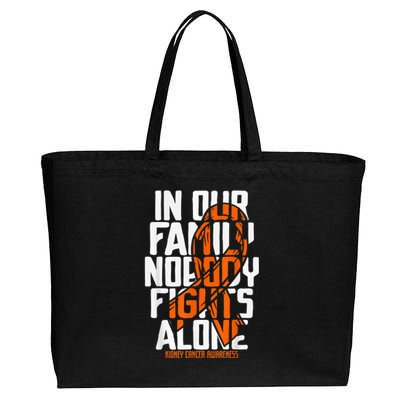 Kidney Cancer Support Family Kidney Cancer Awareness Cotton Canvas Jumbo Tote