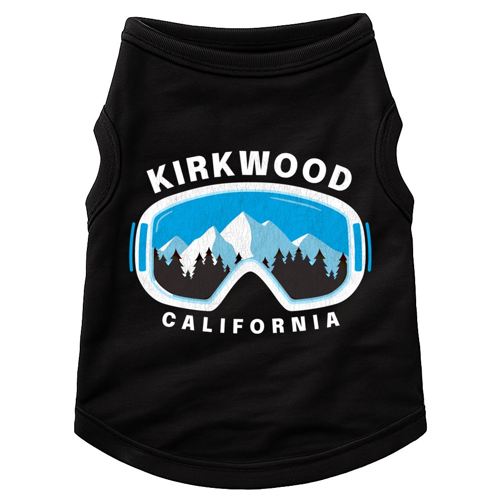 Kirkwood California Ski Snowboard Goggles Snow Mountain Cool Gift Doggie Tank