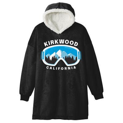 Kirkwood California Ski Snowboard Goggles Snow Mountain Cool Gift Hooded Wearable Blanket