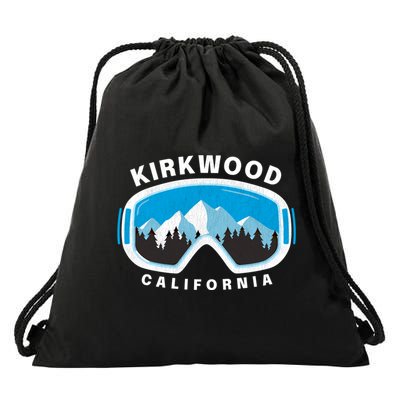 Kirkwood California Ski Snowboard Goggles Snow Mountain Cool Gift Drawstring Bag
