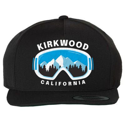 Kirkwood California Ski Snowboard Goggles Snow Mountain Cool Gift Wool Snapback Cap