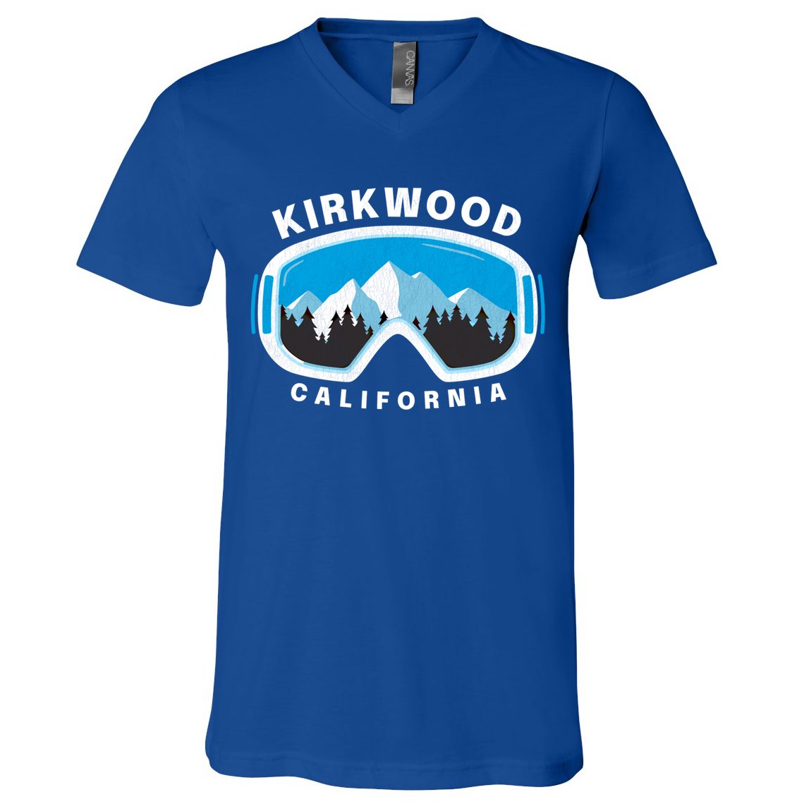 Kirkwood California Ski Snowboard Goggles Snow Mountain Cool Gift V-Neck T-Shirt