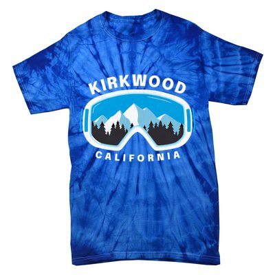 Kirkwood California Ski Snowboard Goggles Snow Mountain Cool Gift Tie-Dye T-Shirt