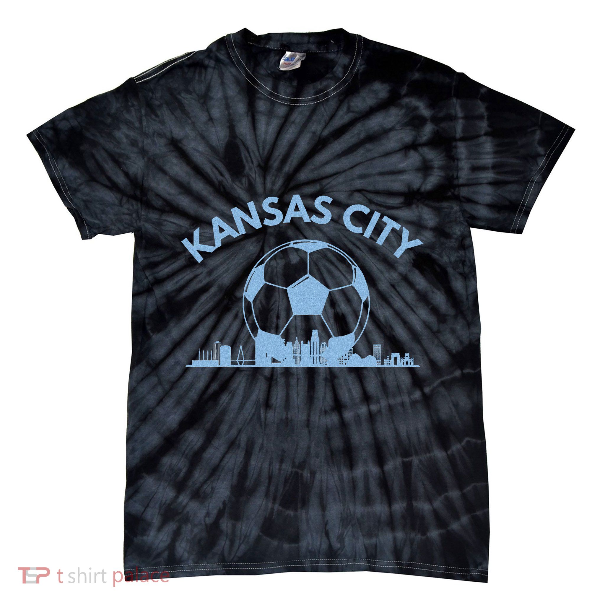 Kansas City Soccer & Skyline Tie-Dye T-Shirt