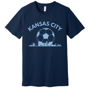 Kansas City Soccer & Skyline Premium T-Shirt