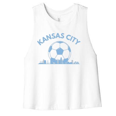 Kansas City Soccer & Skyline Women's Racerback Cropped Tank