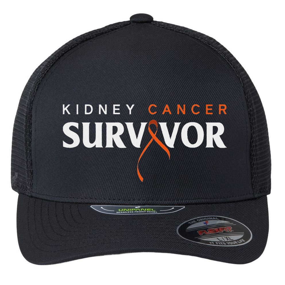 Kidney Cancer Survivor Kidney Cancer Awareness Flexfit Unipanel Trucker Cap