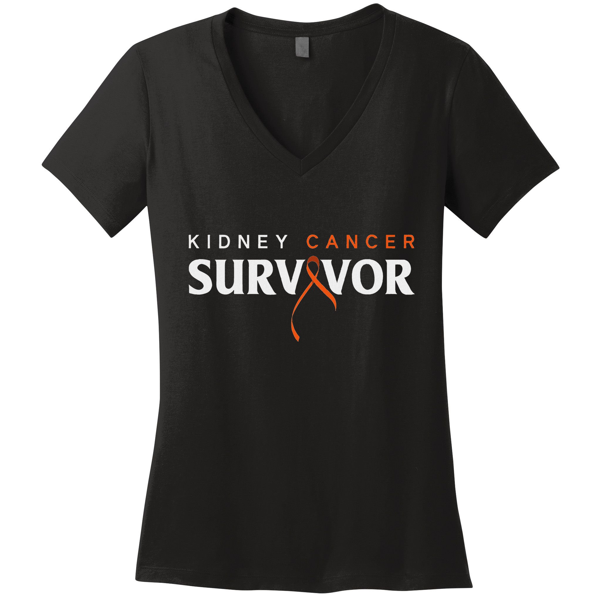Kidney Cancer Survivor Kidney Cancer Awareness Women's V-Neck T-Shirt