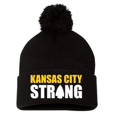 Kansas City Strong Pom Pom 12in Knit Beanie