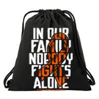 Kidsney Cancer Support Family Kidsney Cancer Awareness Drawstring Bag