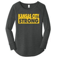 Kansas City Strong Women's Perfect Tri Tunic Long Sleeve Shirt