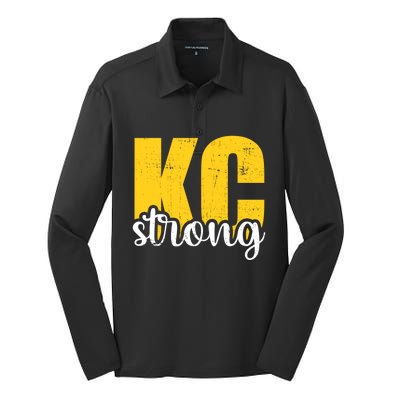 Kansas City Strong Silk Touch Performance Long Sleeve Polo