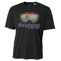 Keystone Colorado Ski Mountain Skiing Retro Vacation Gift Cooling Performance Crew T-Shirt