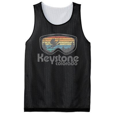 Keystone Colorado Ski Mountain Skiing Retro Vacation Gift Mesh Reversible Basketball Jersey Tank