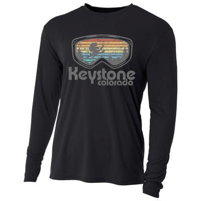 Keystone Colorado Ski Mountain Skiing Retro Vacation Gift Cooling Performance Long Sleeve Crew