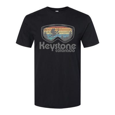 Keystone Colorado Ski Mountain Skiing Retro Vacation Gift Softstyle CVC T-Shirt