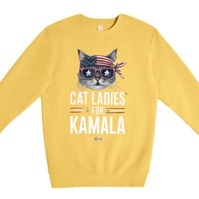 Kamala Cat S Gift Premium Crewneck Sweatshirt