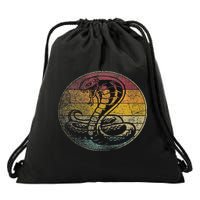 King Cobra Snake Sun Retro Vintage Reptile 80s Gift Drawstring Bag