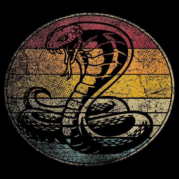 King Cobra Snake Sun Retro Vintage Reptile 80s Gift Drawstring Bag