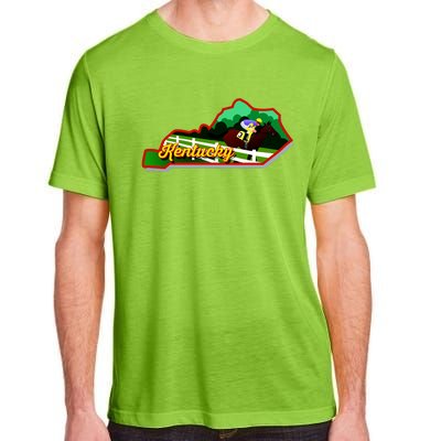 Kentucky Cartoon State Illustration Adult ChromaSoft Performance T-Shirt