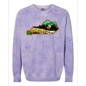 Kentucky Cartoon State Illustration Colorblast Crewneck Sweatshirt