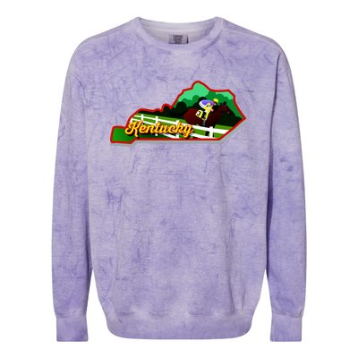 Kentucky Cartoon State Illustration Colorblast Crewneck Sweatshirt