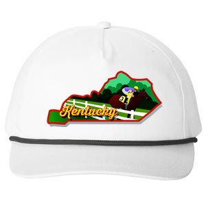 Kentucky Cartoon State Illustration Snapback Five-Panel Rope Hat