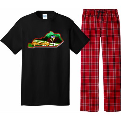 Kentucky Cartoon State Illustration Pajama Set